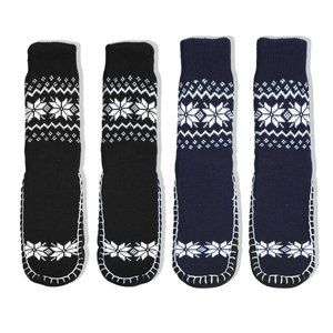 Men's 2-Pack Knitted Slipper Socks